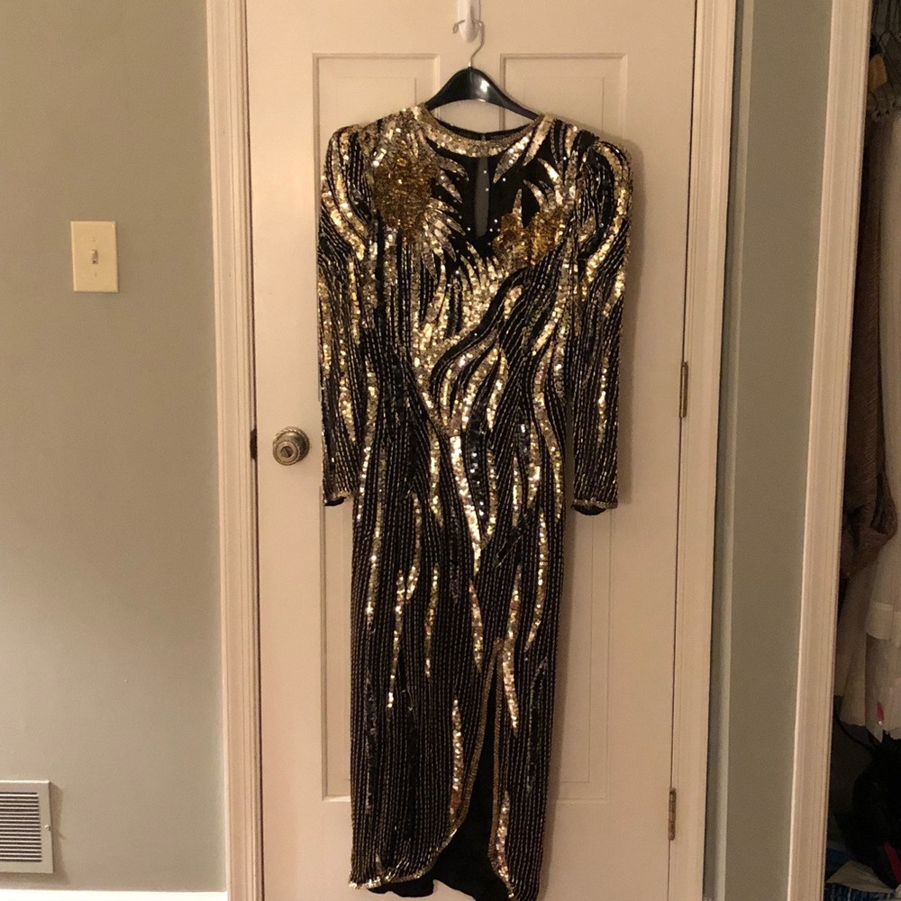 Cache beaded gown